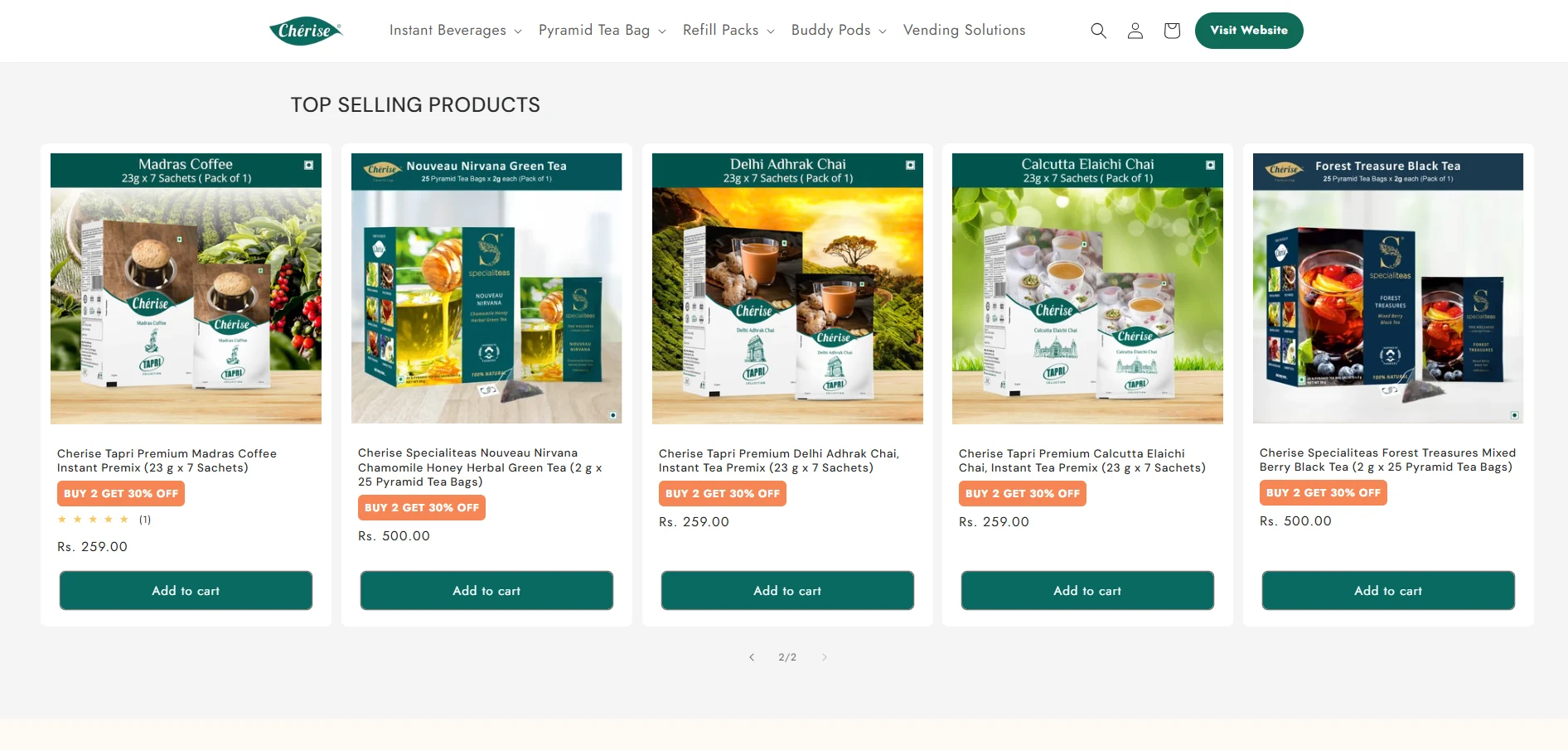 Chérise online store top selling products